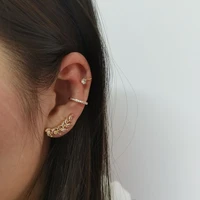 3pcs new arrivals copper alloy zircon clip earrings for women man girl boy earrings fashion jewelry 2022 gift accessories