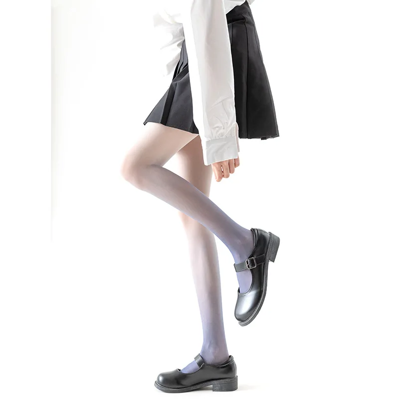 Popular Logo Black Gray Gradient Stockings Ultra-thin Three Color Socks In Spring And Summer Tights Velvet Arbitrary 