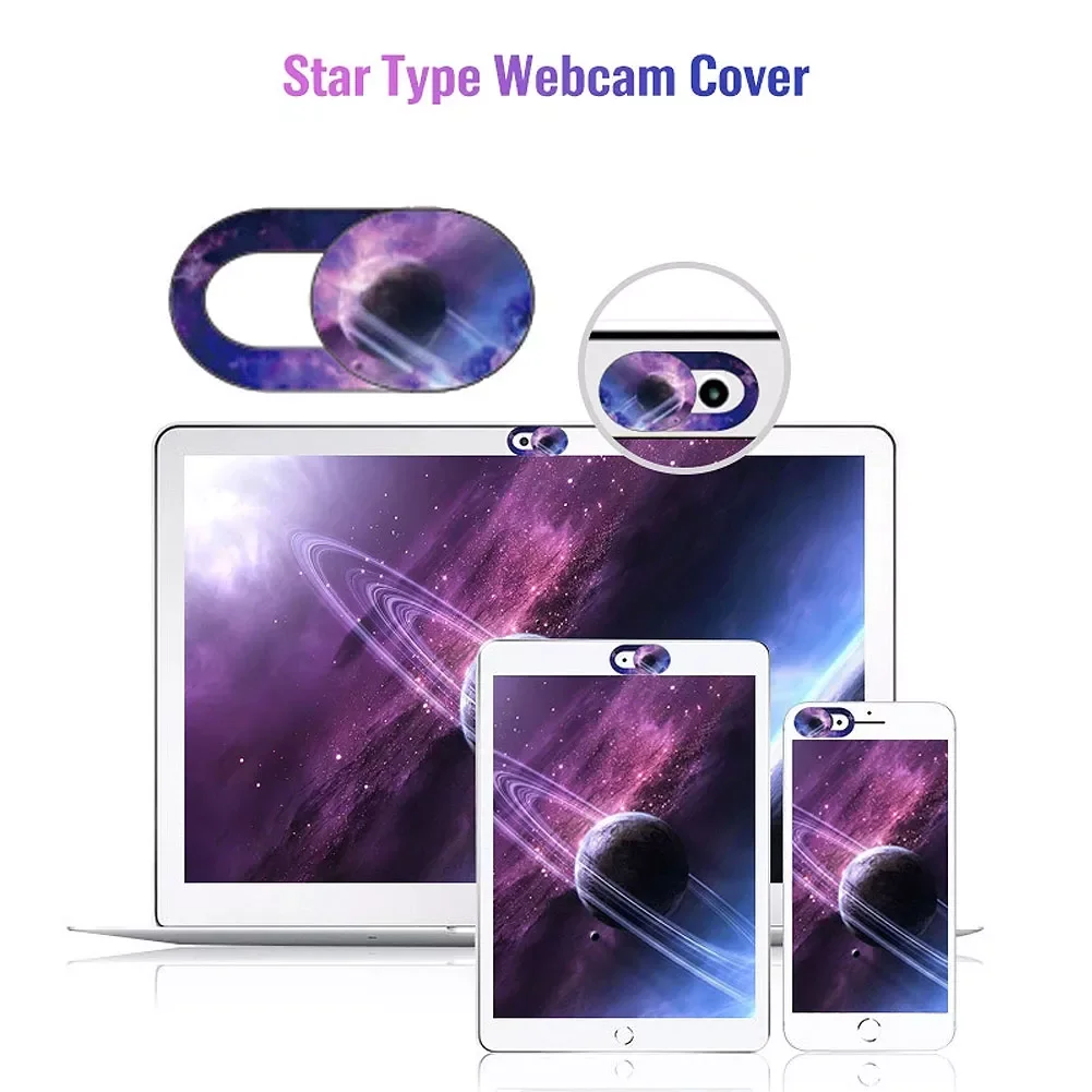 

3-8pcs Privacy Protection Shutter Sticker Starry Sky Pattern WebCam Camera Cover Laptop Stickers for Laptops Macbook Smart Phone