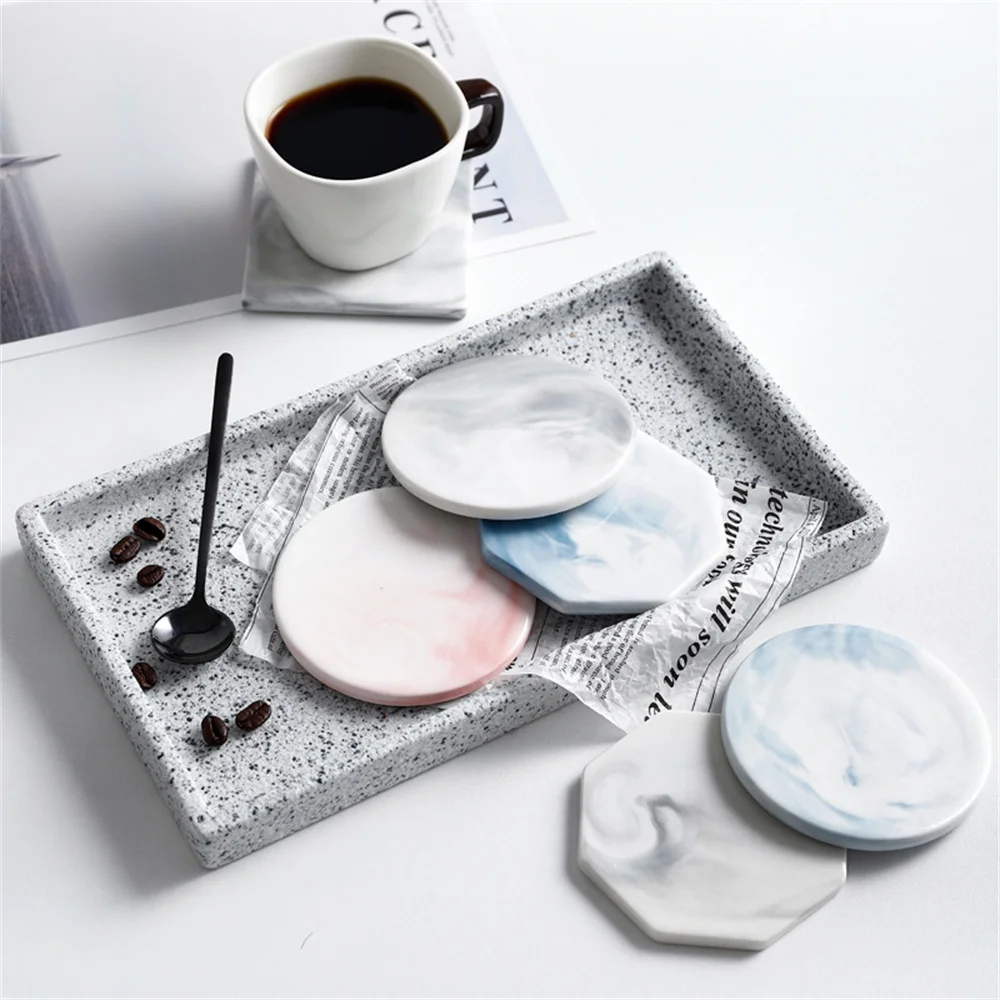 

Creative Idea Surface Polishing Process Porcelain Pad Pottery And Porcelain Tea Cup Mat Insulating Cup With Ceramic Pad New Type