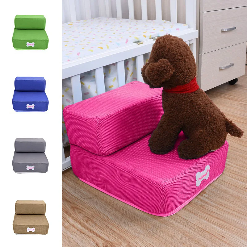 

2 Layers Anti-Slip Pet Dog Stairs Detachable Ladder Breathable Dog House Foldable Portable Puppy Sofa Bed Durable Pet Supplies