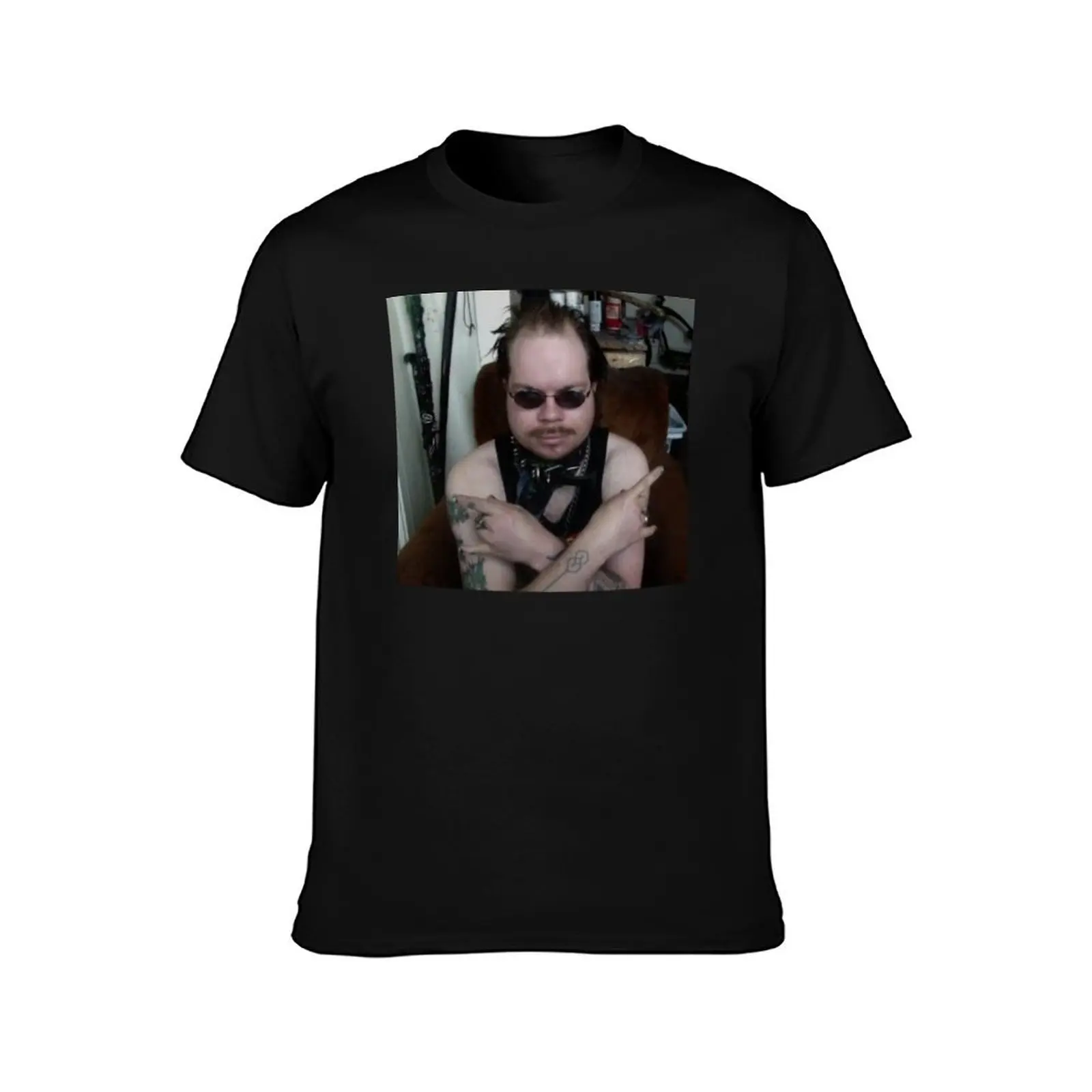 Фото Футболка KingCobraJFS Rockstar Badass Cobes King Cobra Casper Gothic Badboy TWU, большая и высокая футболка для спортзала №2