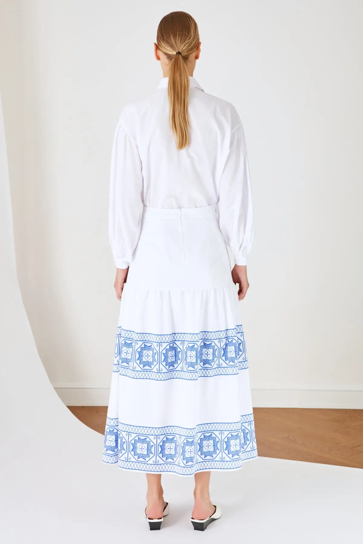 

Trendyol High Waist Printed Skirt TCTSS21ET0554