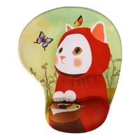 cute cartoon mouse pad silicone 3d wrist rest mice mat for office