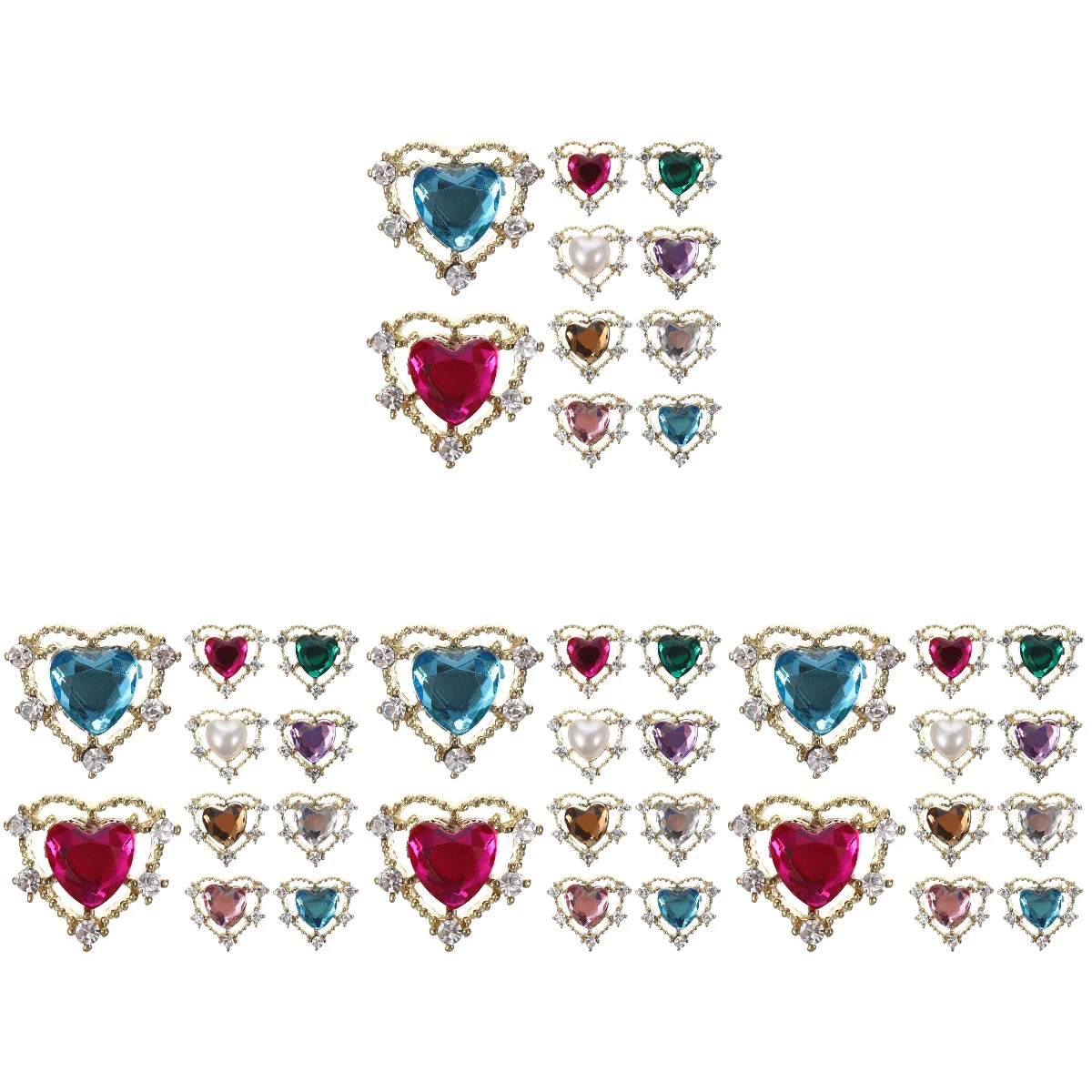 

40 Nail DIY Accessories Heart Shape Manicure Heart
