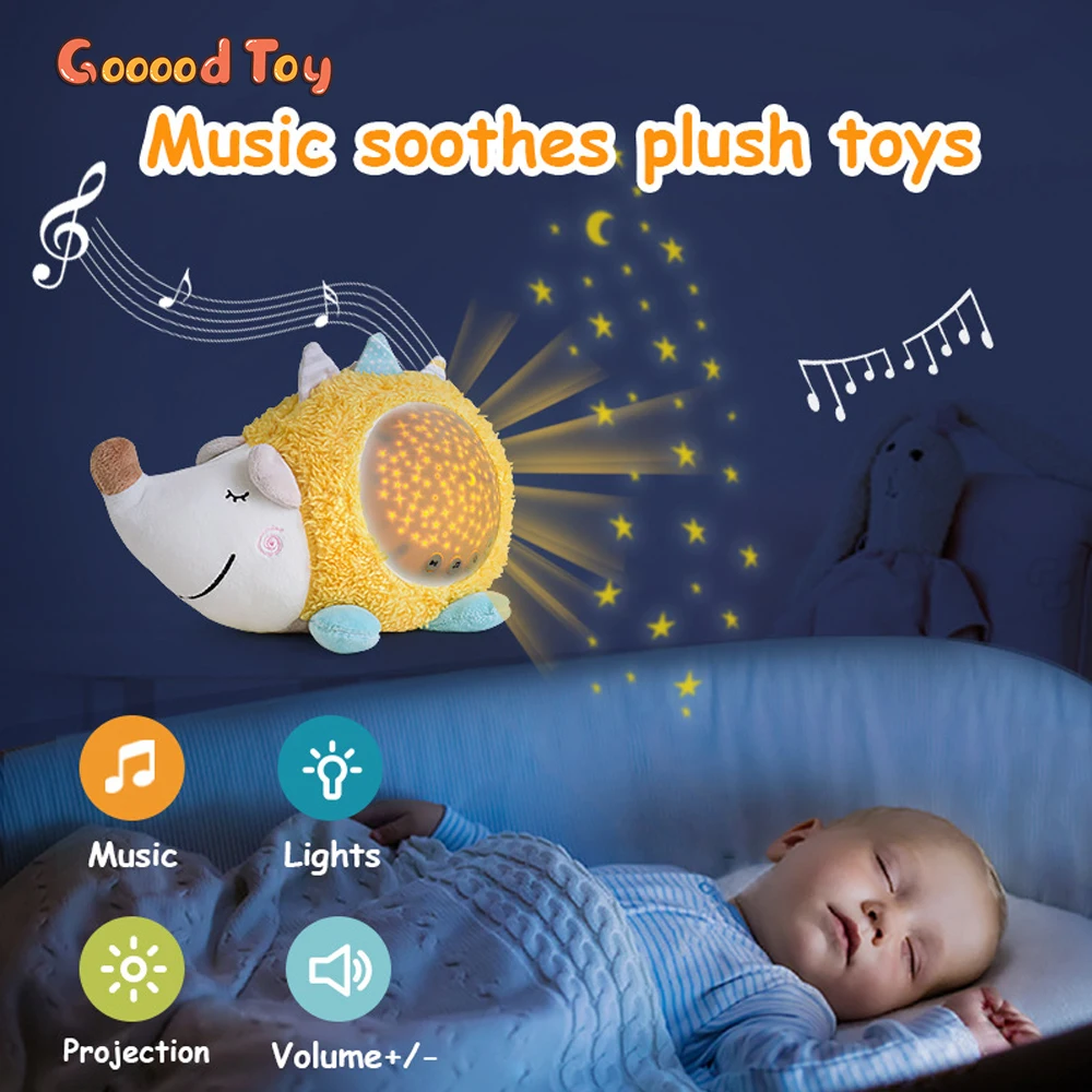 

Night Sleep Light Projection Lamp Children's Music Doll Baby Plush Toy Star Soothe Plush Baby Toys for Kids Children Restless