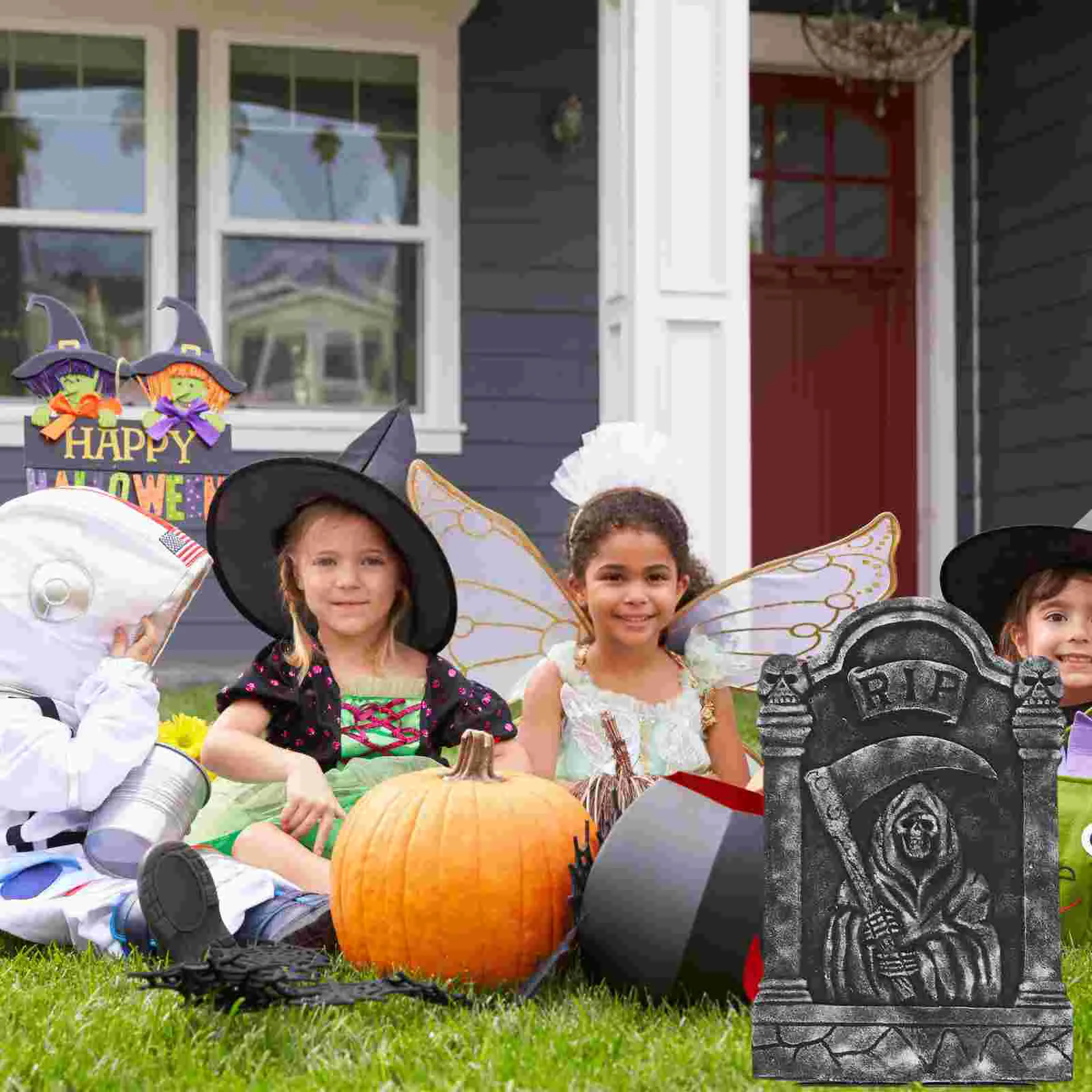 6 шт. украшения надгробие на Хэллоуин кладбище для могили пенопластовые жуткие