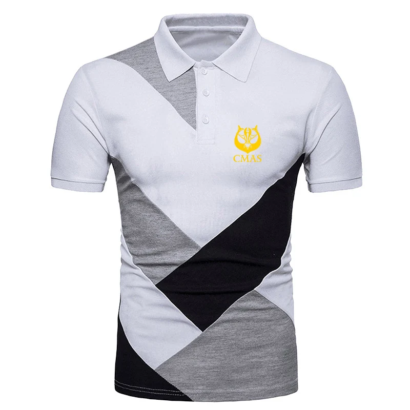 

Scuba Diving CMAS 2023 Summer style New Men's Stitching Long-sleeved Lapel T-shirt Thin Leisure comfort popular Polo Shirt