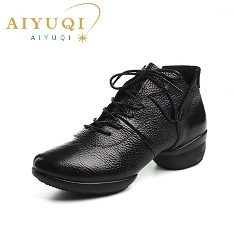AIYUQI Latin Dance Women Shoes 2023 Spring Genuine Leather Ladies Dance Shoes Hollow Breathable Jazz Dance Women