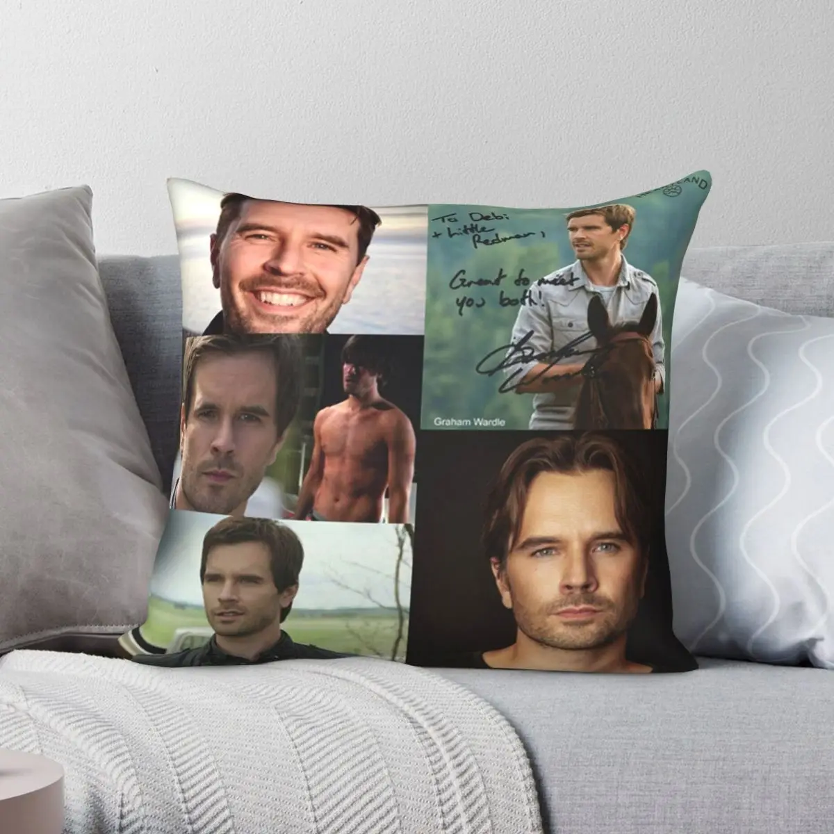 

Чехол для Квадратной Подушки Грэхем вайдл, полиэстеровый льняной бархатный чехол с узором на молнии, декоративный чехол для подушки, чехол ...