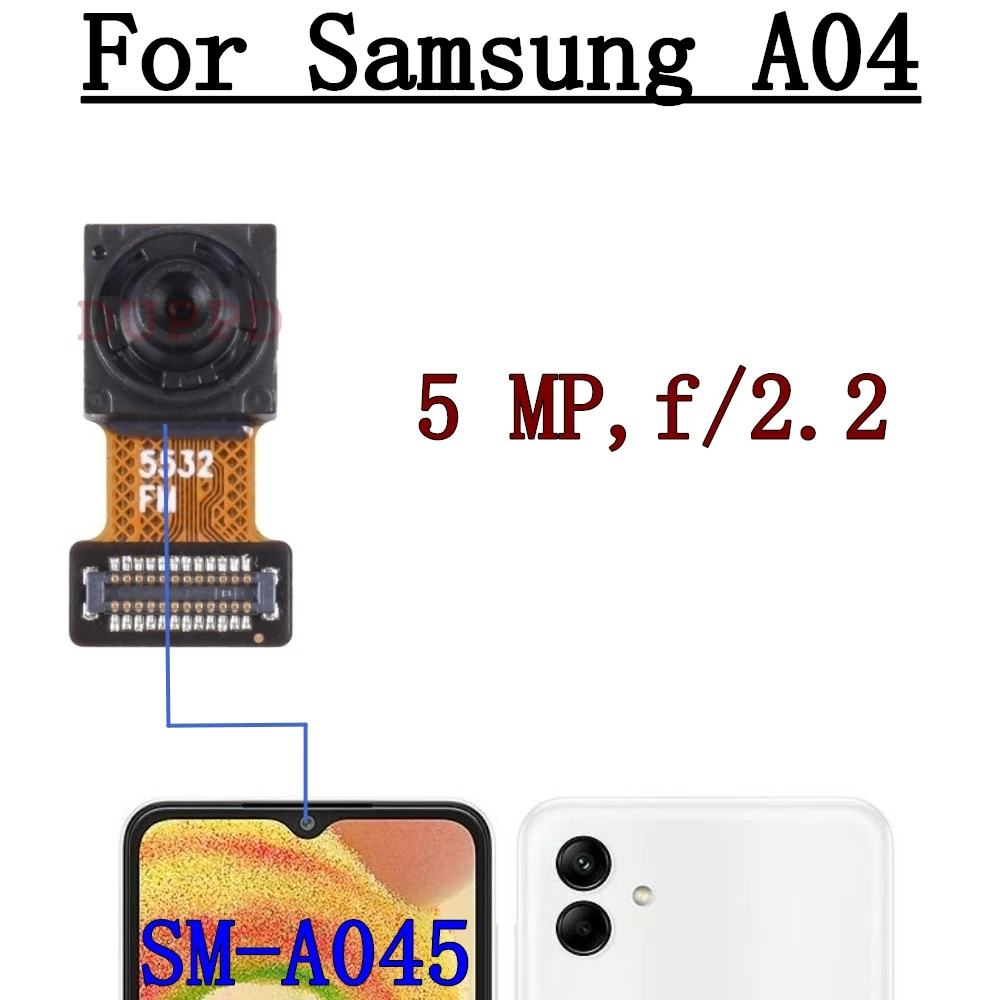 Передняя Задняя камера для Samsung Galaxy A04 SM-A045F A045M задняя широкая макро-глубина