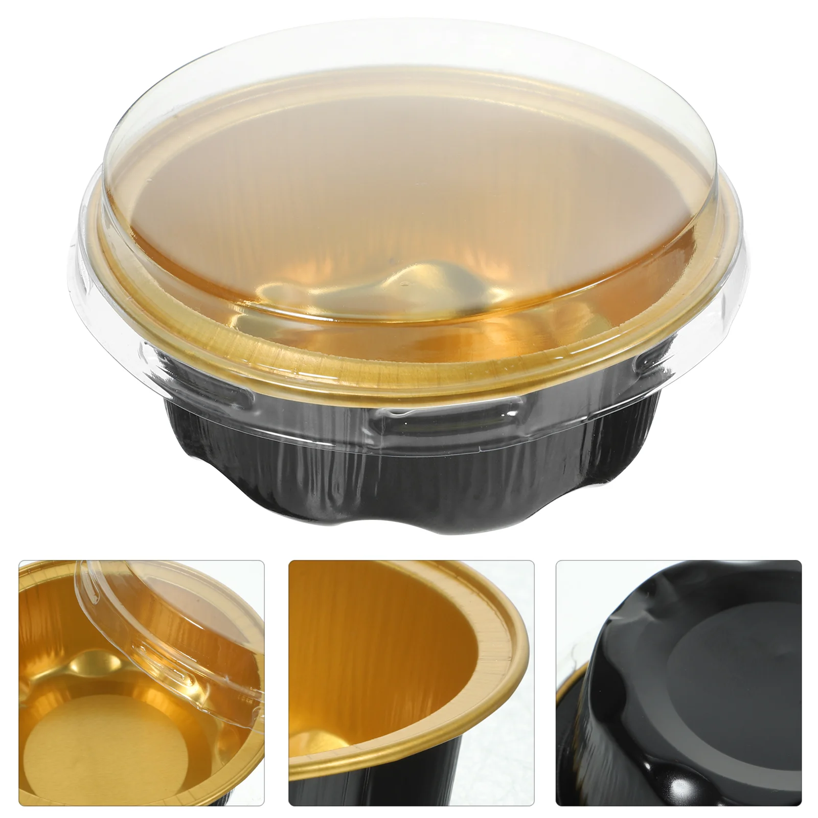 

100pcs Individual Cake Pans with Lids Muffin Molds for Baking Pudding Mold Egg Tart Baking Molds
