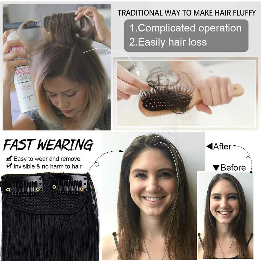 Синтетические прямые накладные волосы невидимые бесшовные прокладки для волос с