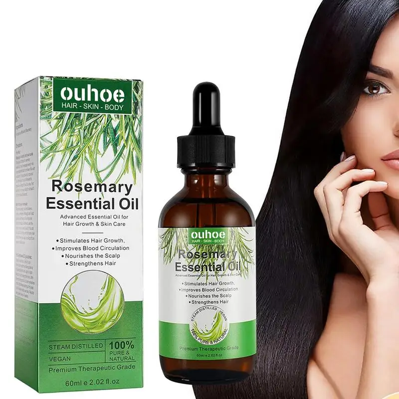 

Rosemary Essential Oil Thin Hair Strengthening Oil 2.02 Fl. Oz Nourishing Hair Treats For Dry Damaged Hair Split End Hair Care