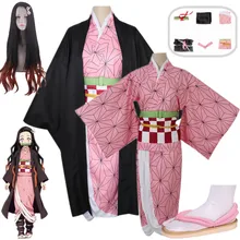 Costume de Cosplay Kimetsu no Yaiba Nezuko Kamado, Anime Demon Slayer, uniforme pour femmes, vêtements d'halloween Paty