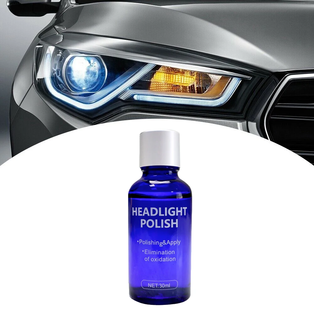 

1Pcs 30ML 9H Headlight Cover Len Restorer Repair Liquid Ceramic Coat Polish Cleaner Renovation Car Lights Protection Accessories