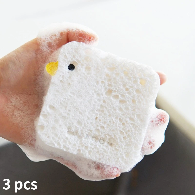 

3 pcs High-quality Wood Pulp Cotton Cleaning Cloth Is Easy To Air Dry Water Absorption Non-stick Oil Decontamination Strong