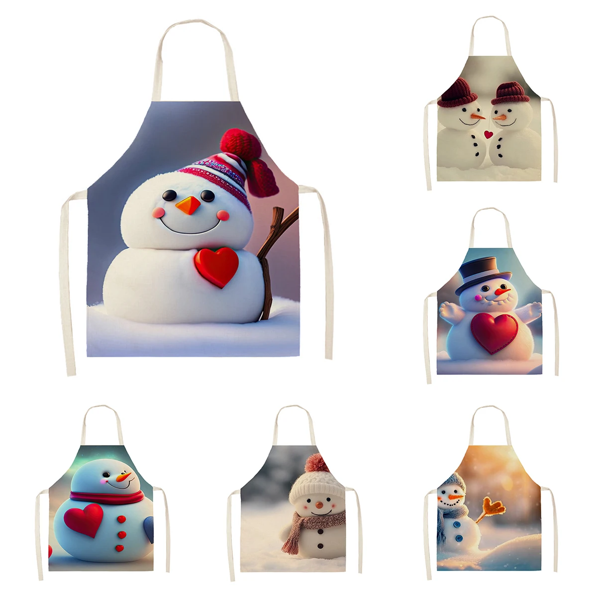 Женский кухонный фартук льняной мужской детский большой размер для девочек