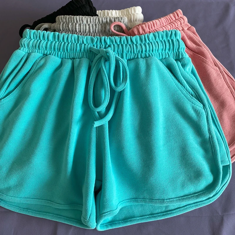 

Шорты женские с эластичным поясом, х/б, широкие