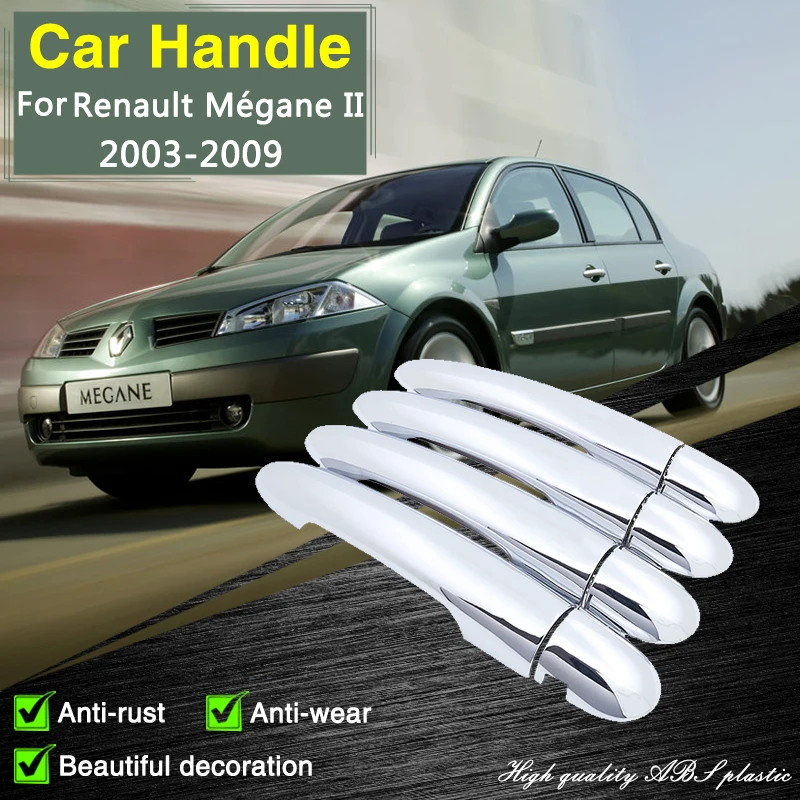 

Хромированная накладка на дверную ручку для Renault Megane II MK2 2003 2004 2005 2006 2007 2008 2009
