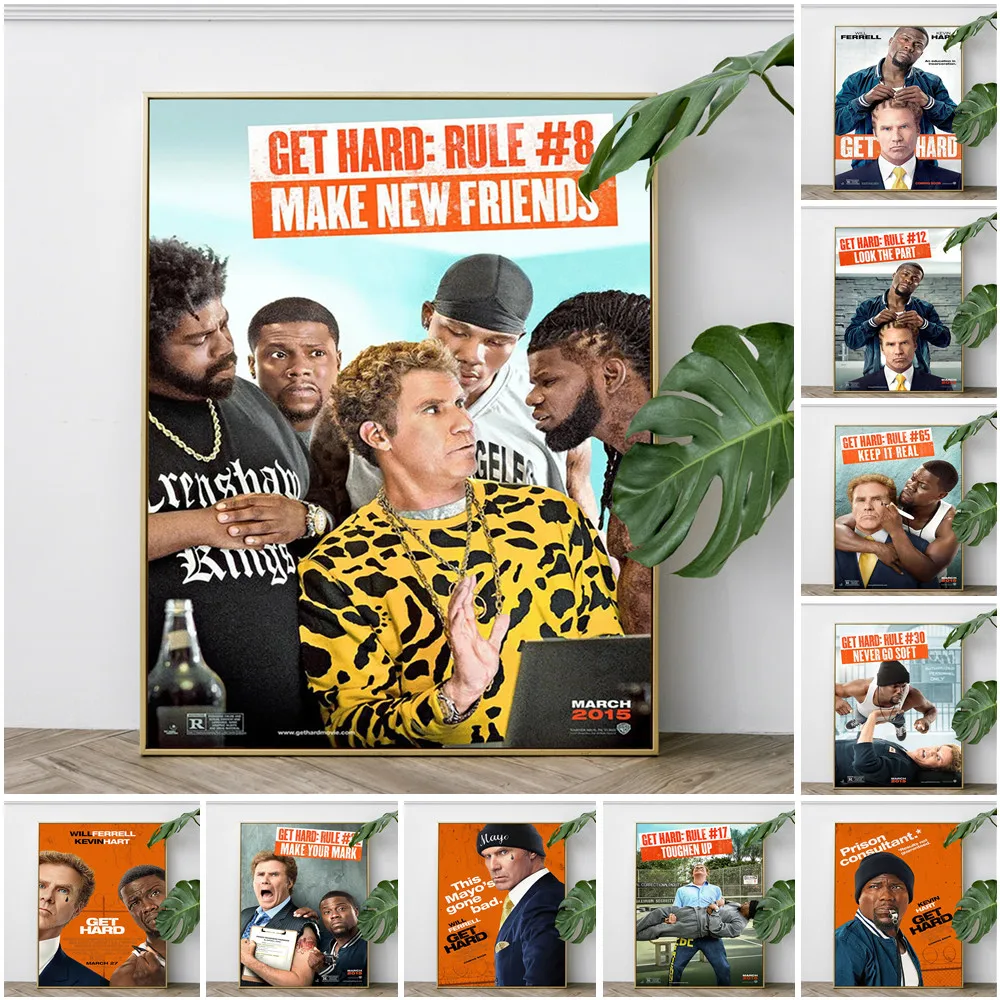 

Get Hard Movie Modern Art Print Poster Comedy Film Canvas Painting Video Room Cinema Decor Wall Picture