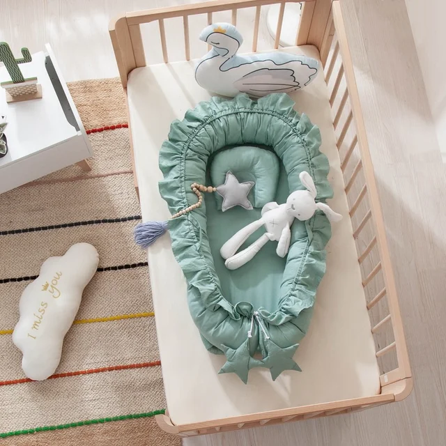 Baby Sleeper Nest Bed Portable Boys Girls Playpen Crib Infant Toddler Cot Cradle Newborn Bassinet Bumper 4