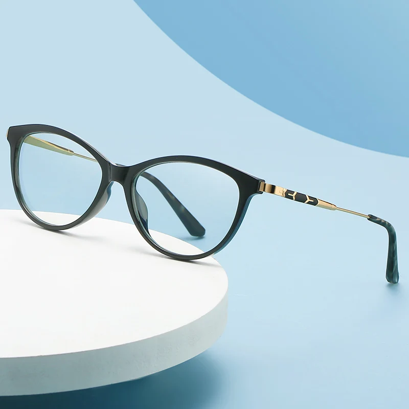 

Модные очки кошачий глаз, оптическая оправа, анти-синий светильник, линзы, винтажные очки для женщин, близорукость, компьютерные очки для женщин W2332