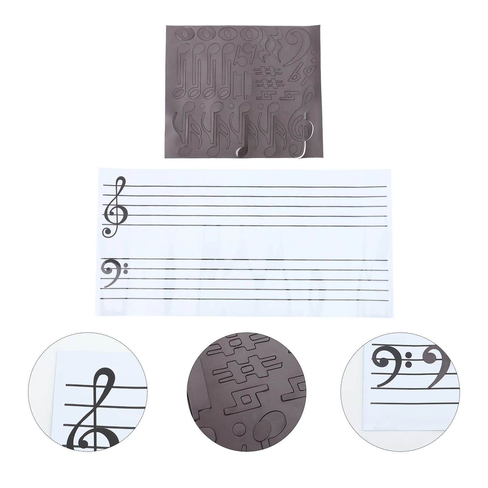 

Staff Whiteboard Stickers for Children Magnetic Note Music Writable Pvc Teaching