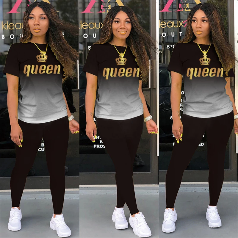 Two Piece Set Women 2 Piece Set Women Outfits Tracksuit Fall Clothes for Female 2022 2 Pieces Sets T Shirts Pants Outfits