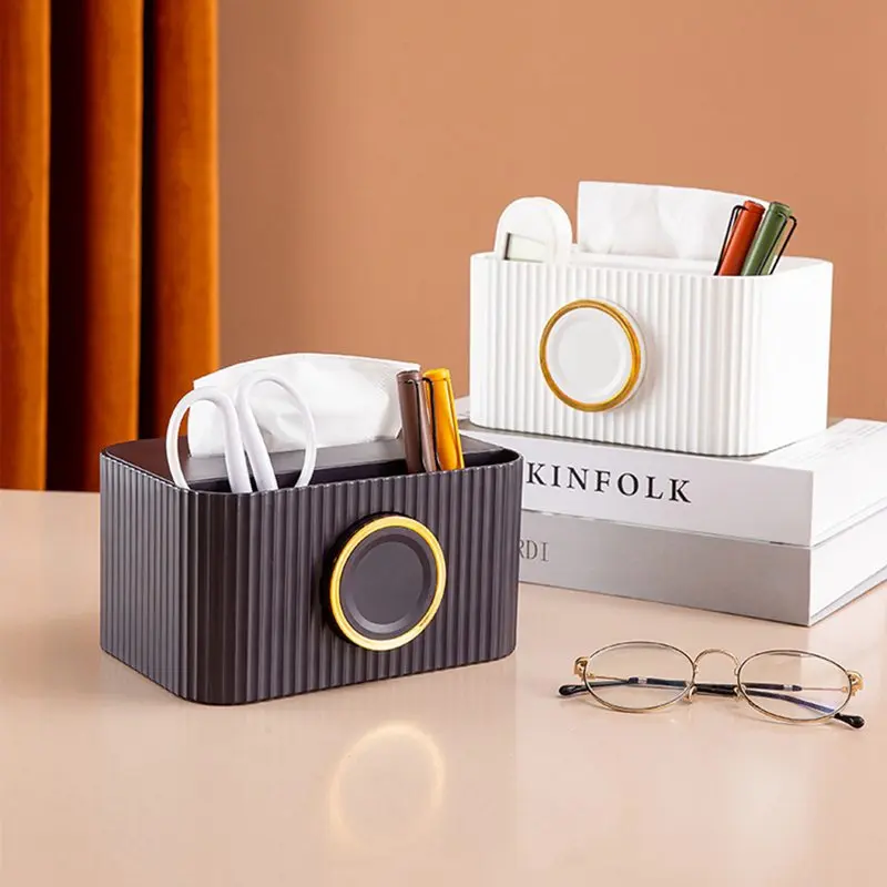 

Home Tissue Box Desktop Kitchen Napkin Holder Storage Container Living Room Remote Control For Home Office Tissue Holder