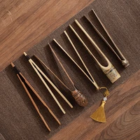 china bamboo tea clip wire wound cup clip carbonized tea cup clip six gentlemen tea ceremony accessories good quality