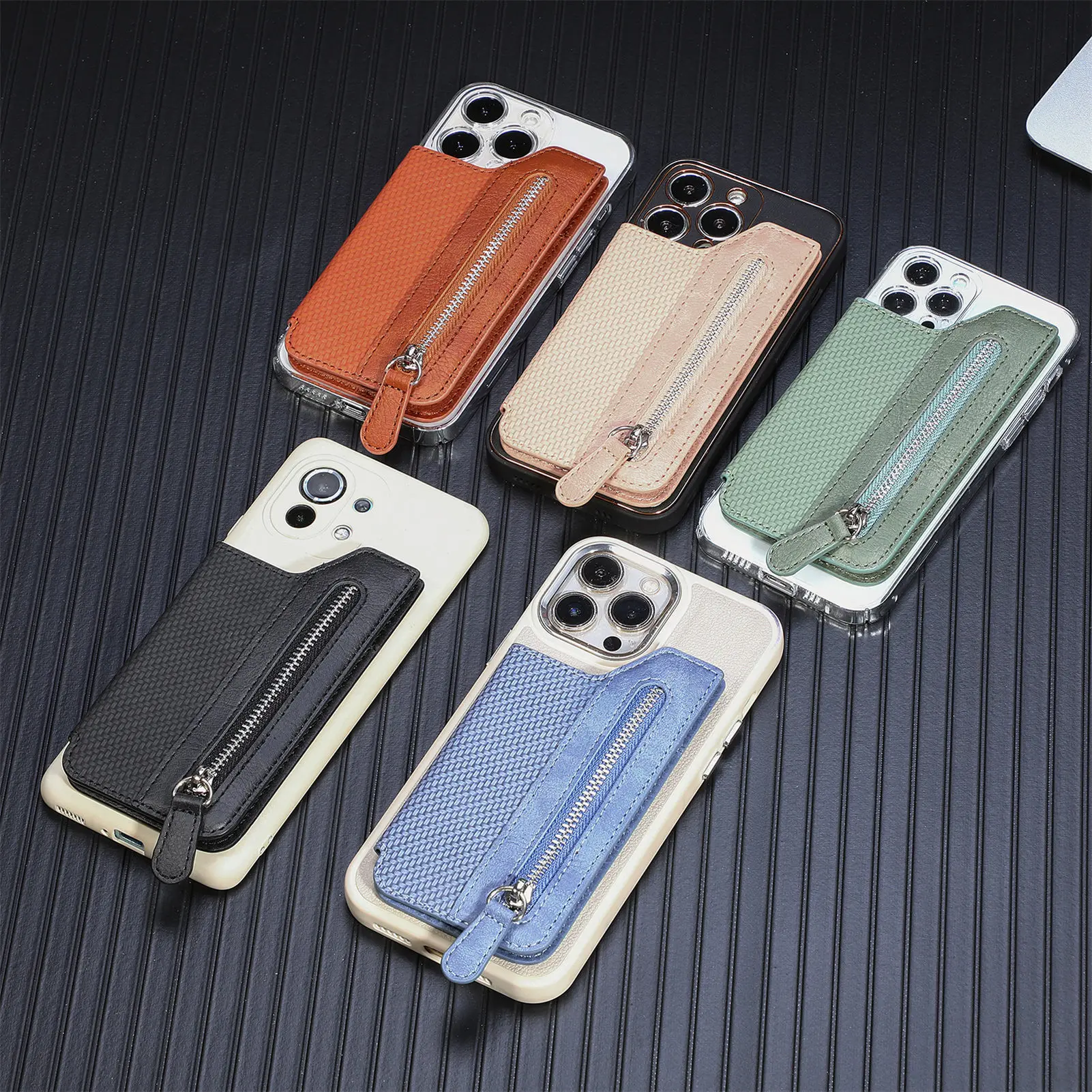 

Phone Card Slot Holder Phone Holder Pocket Slim Leather Wallet Sleeve Universal Cards Case For Cell Phone iPhone Samsung Huawei