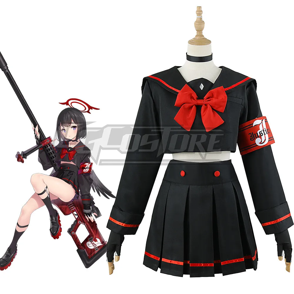 Синий архив Shizuyama Mashiro Косплей Костюм Аниме Платья Рождество Хэллоуин Бесплатная