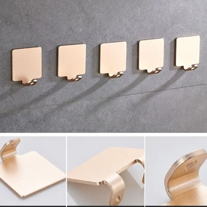 

Punch-free hook space aluminum coat hook razor rack kitchen and bathroom plug hook bathroom wall simple single hook