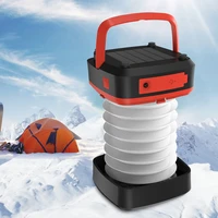 led camping light retractable light solar powered lantern lamp outdoor fishing tent lights collapsible usb charger for phone