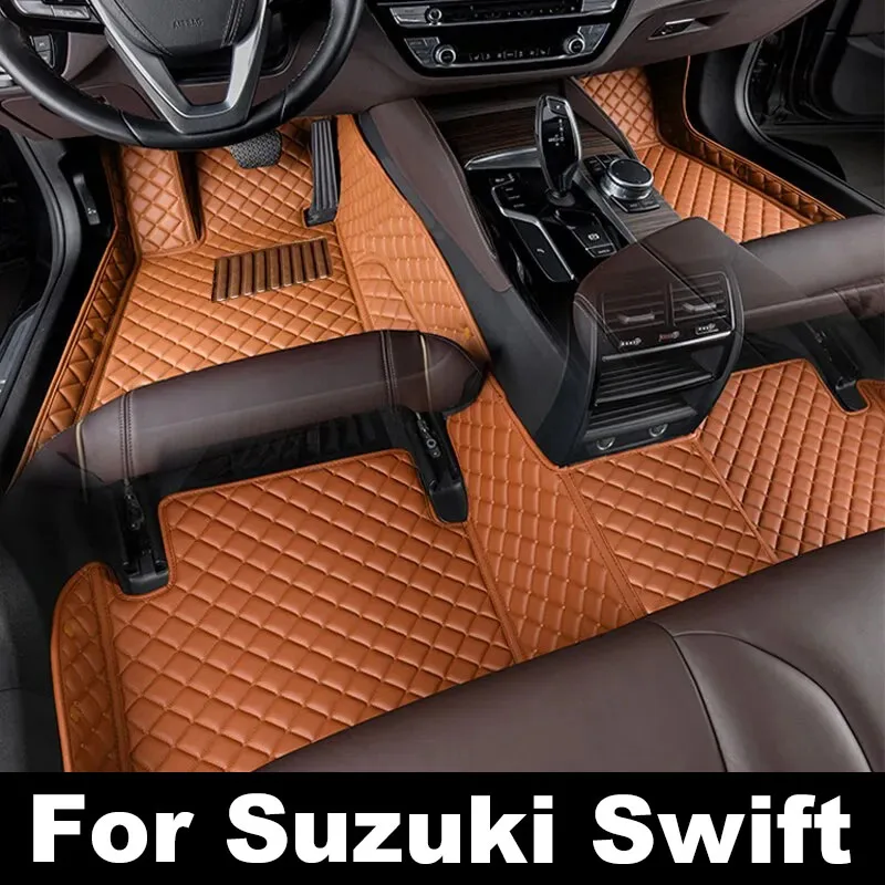 

Кожаные автомобильные коврики для Suzuki Swift AZG412 413D 414 2011 ~ 2017 5door, водонепроницаемые коврики, автомобильный напольный ковер, коврик, аксессуары для автомобиля