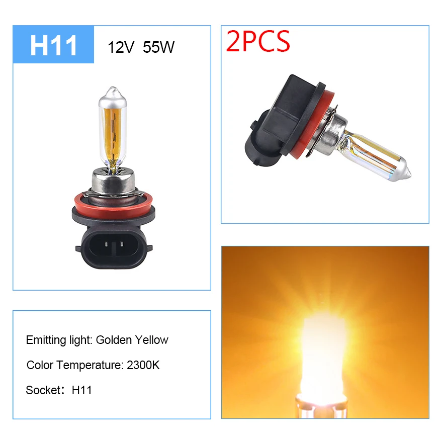 Супер белая галогенная лампа ADPOW H11 2 шт. 55 Вт 12 В противотумансветильник s 4300K