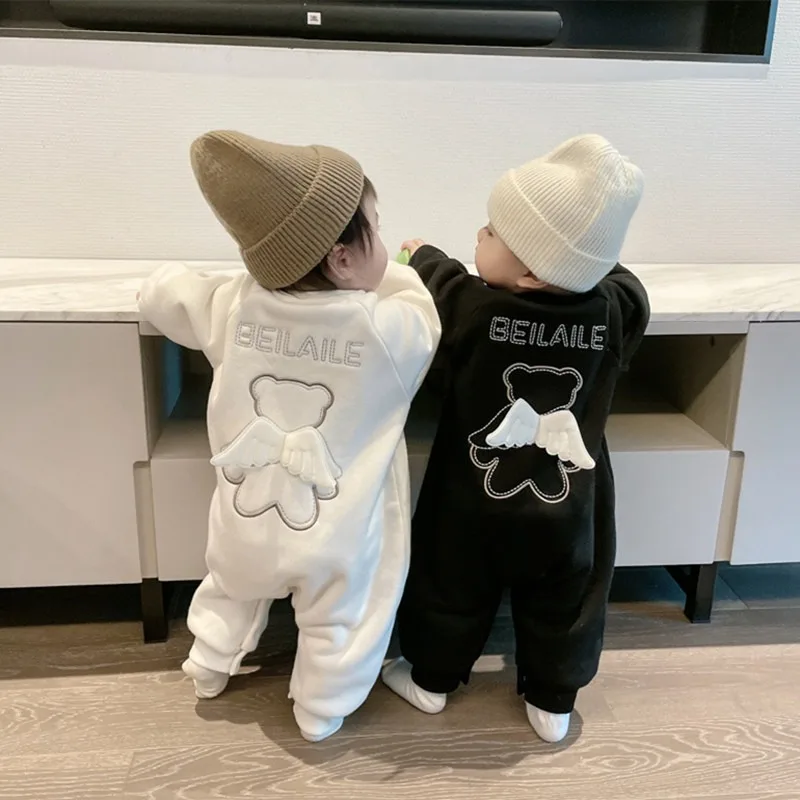 2023 Зимний Детский комбинезон с мультяшными крыльями