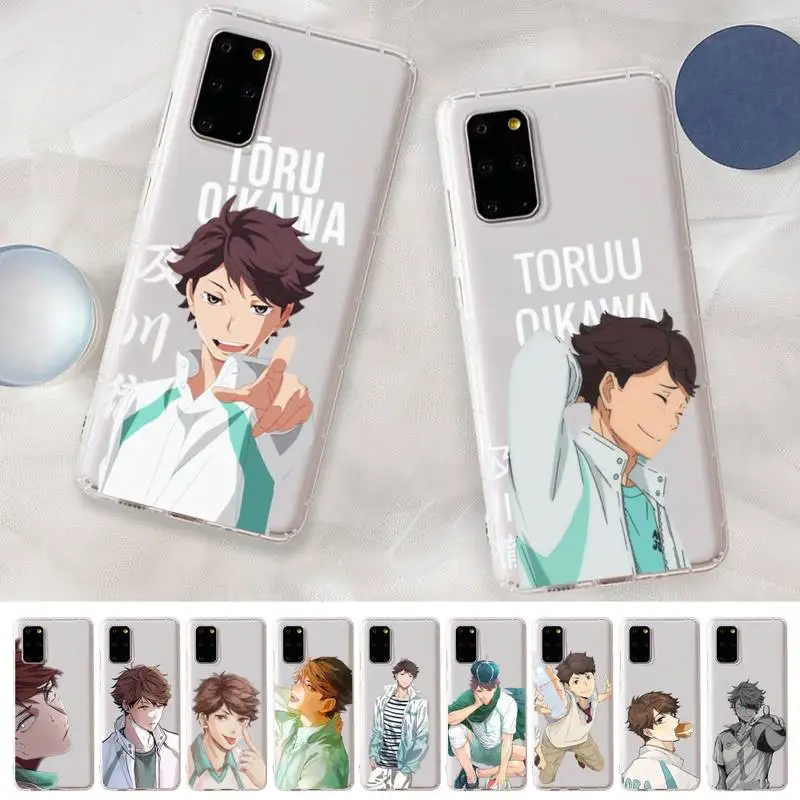 

Anime Haikyuu Oikawa Phone Case for Samsung S20 S10 lite S21 plus for Redmi Note8 9pro for Huawei P20 Clear Case