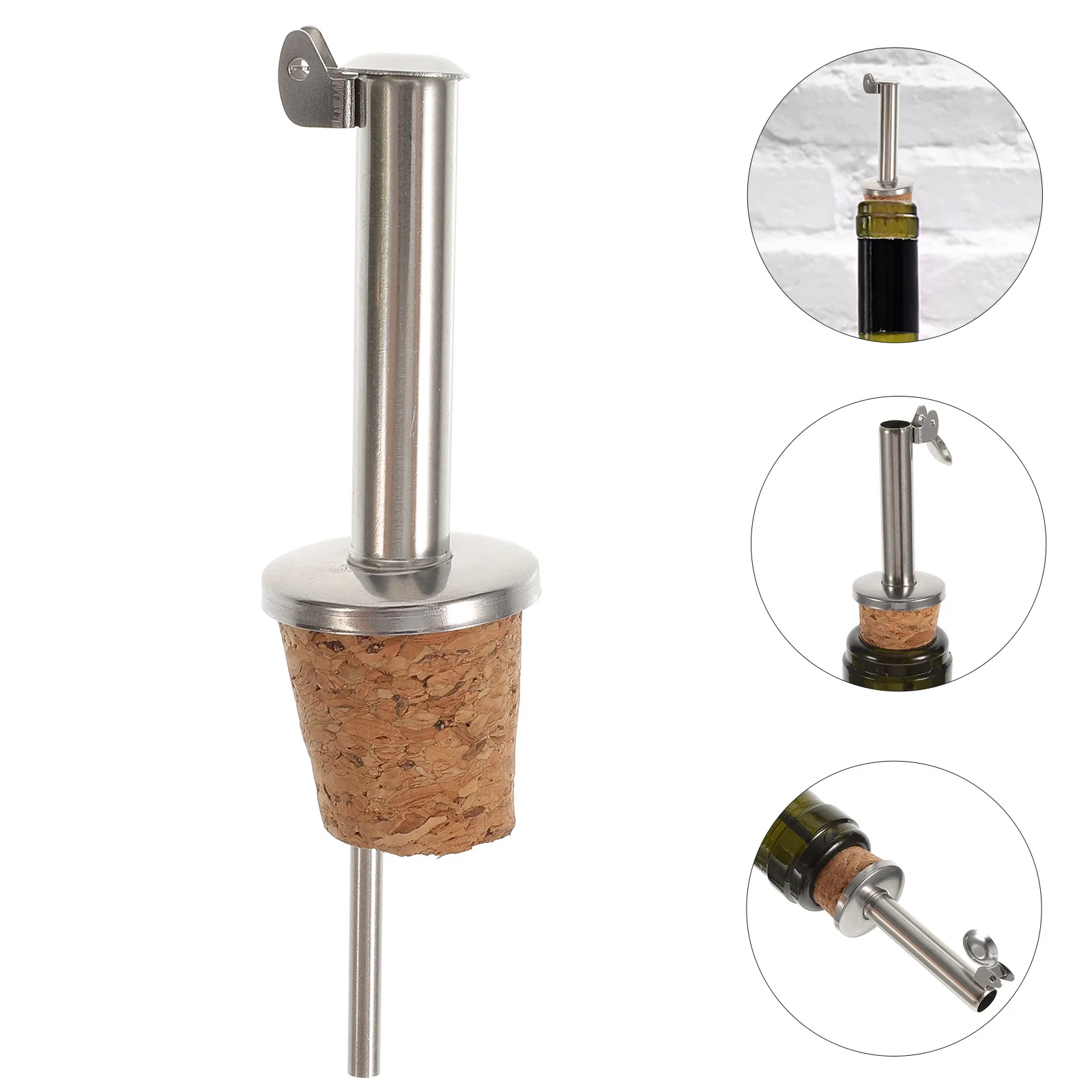 

Pourer Bottle Spout Pourers Stopper Pour Spouts Dispenser Bar Oil Stopping Set Steel Stainless Stoppers Metal Cork Whiskey