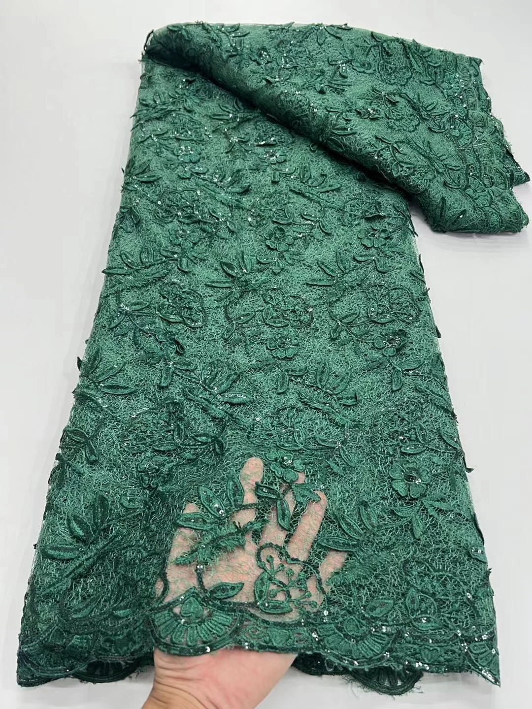 Африканский молочный шелковый шнур кружевная ткань Водорастворимая нигерийский