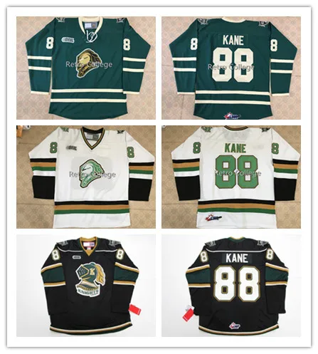 

London style #88 Patrick Kane Knights Hockey Jersey Embroidery Stitched Customize any number and name Jerseys