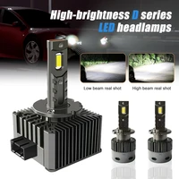 2pcs d3s led headlights hid d1sd2sd3sd4s turbo led 35000lm two sided csp chip 6000k white 55w plugplay ip67