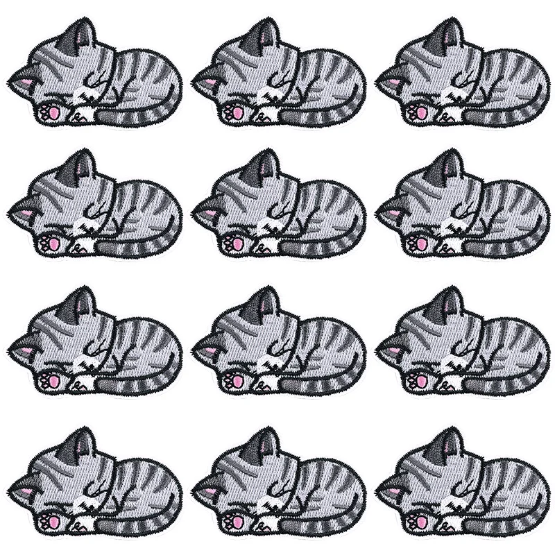 10 шт./лот милые нашивки с вышивкой в виде животных для одежды мультяшная вышивка