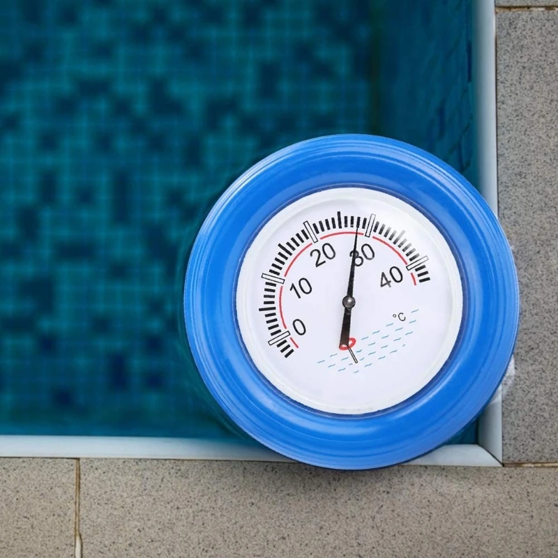 

Pond Water Thermometers Large Centigrade Floating Pool Thermometer Dial Plate Water Temperature Gauge with String M4YD