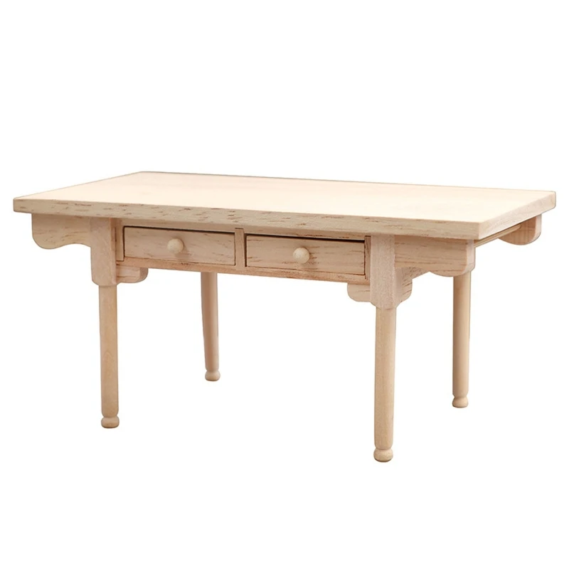 

1:12 Dollhouse Bedroom Furniture Table Scaled Office Table Desk Model Original Wood Desk Teens DIY Project Room Decors