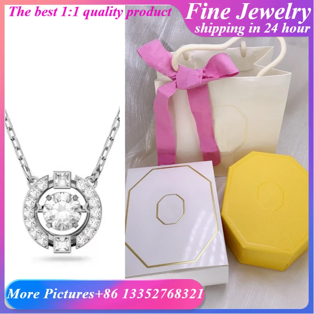 2024 Модное Женское Круглое Блестящее Ожерелье Для Танцев Высококачественные