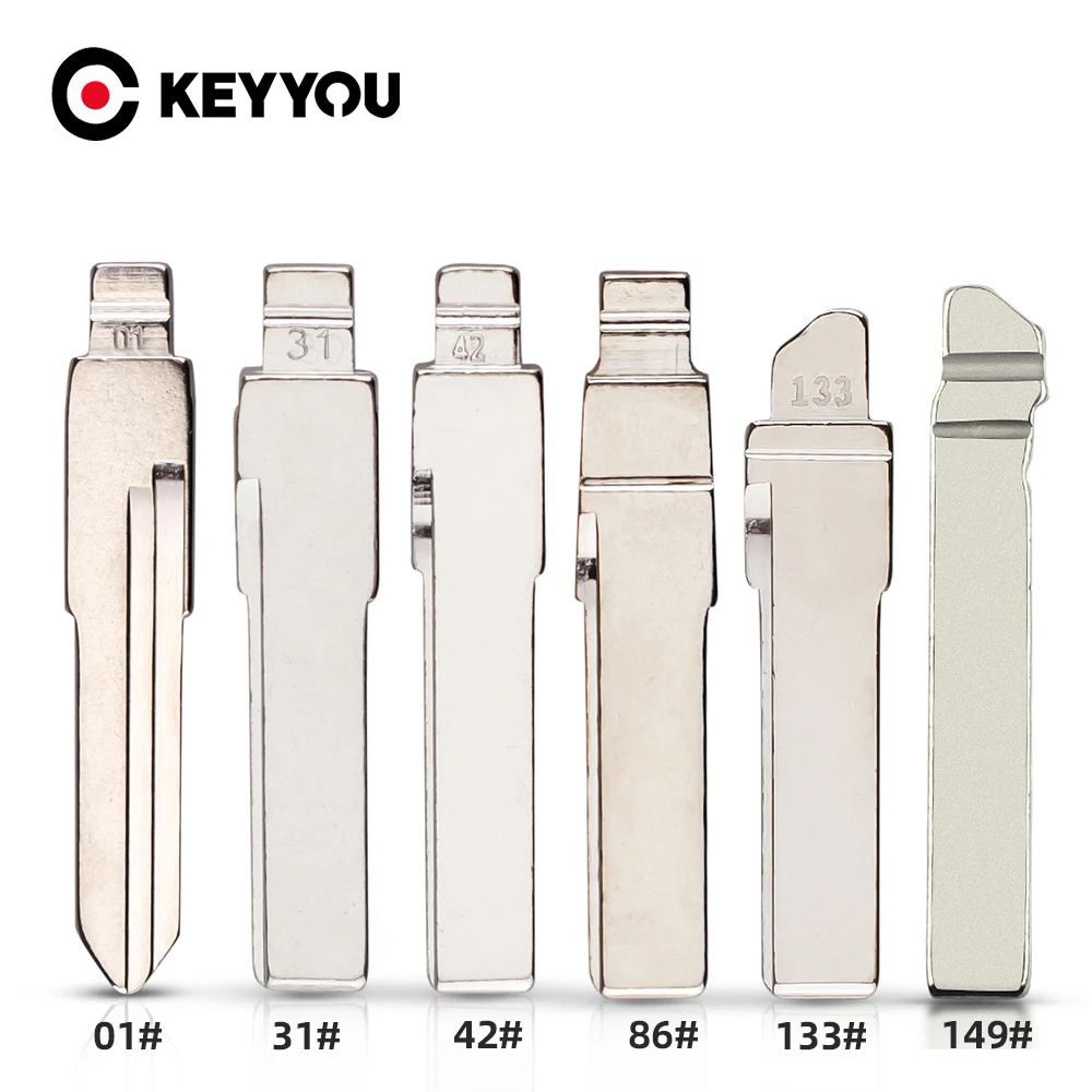 

KEYYOU #01 #42 #31 #86 #133 #149 Key Blade For Audi VW Polo Passat B5 Tiguan Golf Santana Bora Seat Skoda HU66 Uncut Key Blade