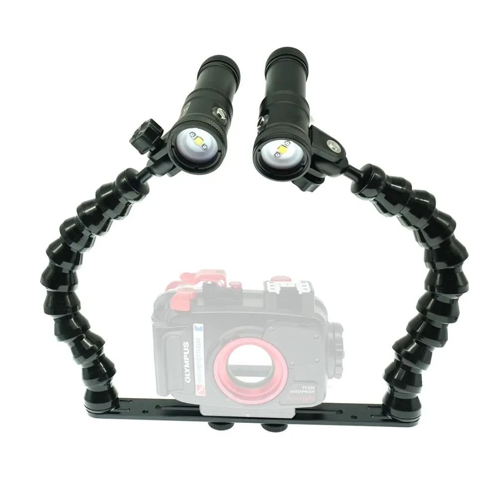 Фото Гибкая рукоятка для подводного плавания nitedive Loc Line Snake для камеры Rx100 Tg5 Tg6 Gopro №3
