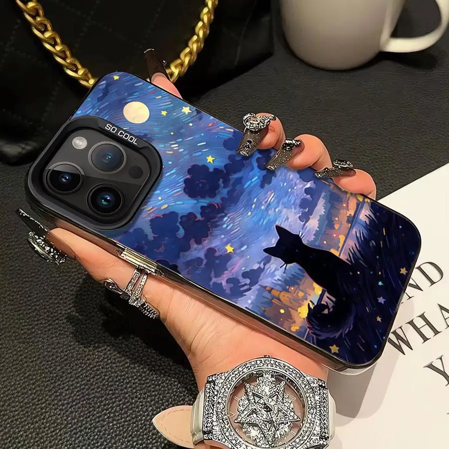 Фото Чехол для телефона Van Gogh Art Cat для iPhone 14 15 16 Plus 16e 11 12 13 Pro Max 17 Air Soft Shell №5